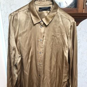 Scotch and Soda (Maison Scotch) Silk Gold Shirt